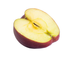 half of red apple