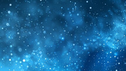 Fototapeta premium A blue background with a scattering of white dots, resembling a starry night sky. This dreamy and whimsical design is ideal for themes related to space, imagination, or night-time tranquility.