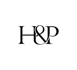 Initial Letter Logo. Ampersand Symbol. Logotype design. Simple Luxury Black Flat Vector HP