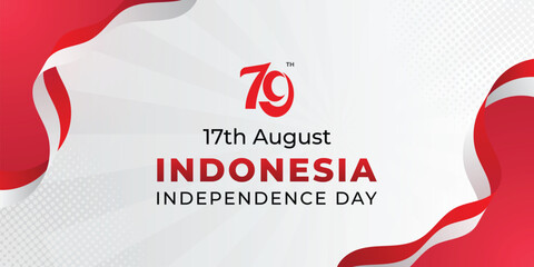Banner 17 August Indonesian independence day background