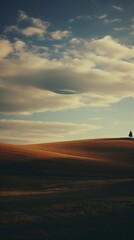Fototapeta premium Hill sky landscape outdoors.