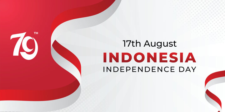 Banner 17 August Indonesian independence day background