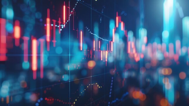 Stock Market Data Displayed on Screen