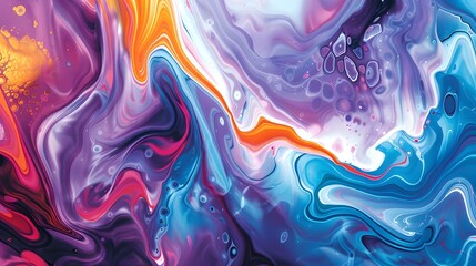 Fototapeta premium Fluid Acrylic Pour in a Marbled Effect on an Abstract Background