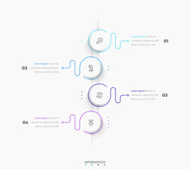 Vector Infographic label design template with icons and 4 options or steps. Can be used for process diagram, presentations, workflow layout, banner, flow chart, info graph.