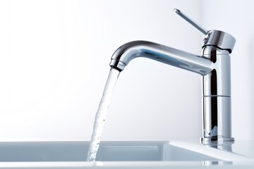 Faucet sink tap splashing.