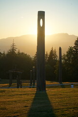 sunset in the park