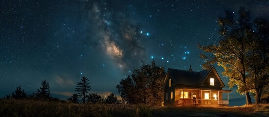 Cabin Under the Milky Way