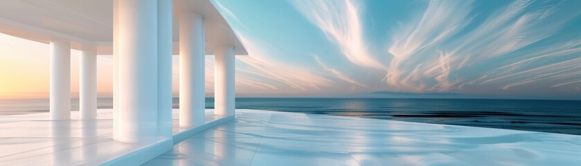 A car and a bicycle are on a wet road. The scene is blurry and the mood is somber