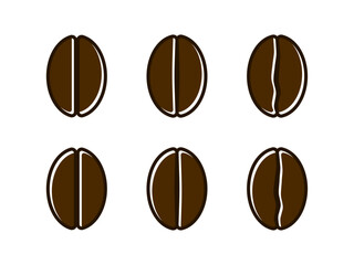 シンプルなコーヒー豆版ズレマークセットE