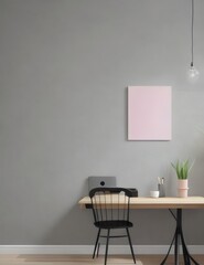 A wall art mockup in an interior of a room