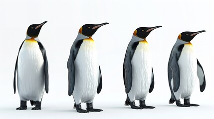 Fototapeta premium Group of Penguins Standing Together