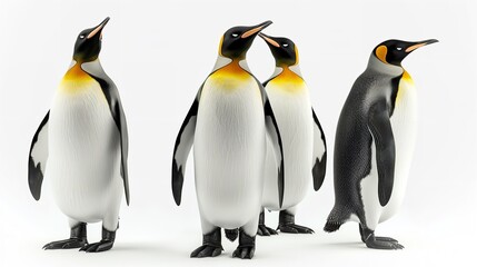 Fototapeta premium Group of Penguins Standing Together