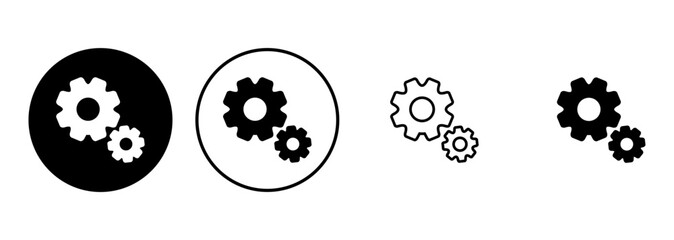 setting Icon set. Cog settings Icon Symbol