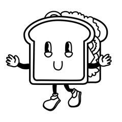 sandwich cartoon character