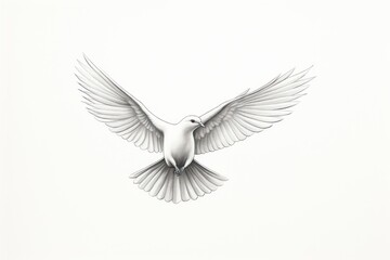 Obraz premium Dove animal flying white.