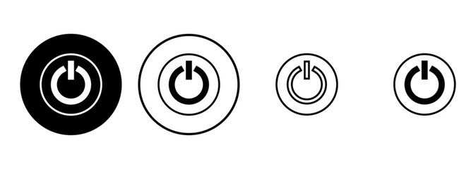Power icon set. Power Switch Icon. Electric power