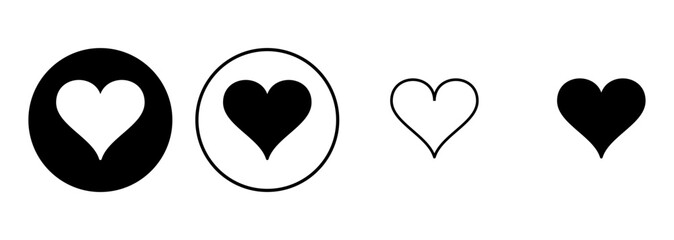 Love icon set. Heart icon vector. Like icon vector.