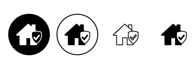 House insurance icon set. house protection icon.