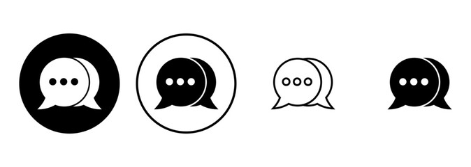 Chat icon set. speech bubble icon. comment icon vector. message. contact us