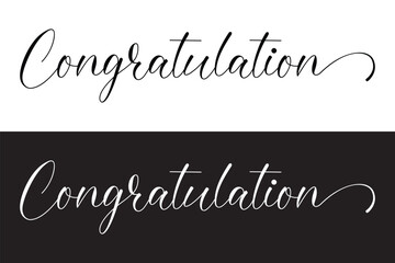 Congrats, Congratulations card. Greeting scratched calligraphy black text word. Hand drawn invitation design. Handwritten modern brush lettering white background vector in eps 10.