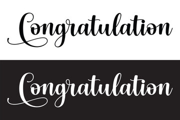 congratulations message with stars inside a thin frame. Elegant typography congrats text. Vector design for congratulation ceremony, university invitation card or banner. school, college, university.