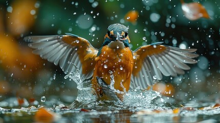 Emerging Female Kingfisher after Failed Dive, Addicted to Photographing these Beautiful Birds - Must Return!