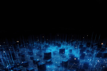 Obraz premium Technology abstract blue architecture.