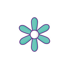 Jasmine icon design with white background stock illustration