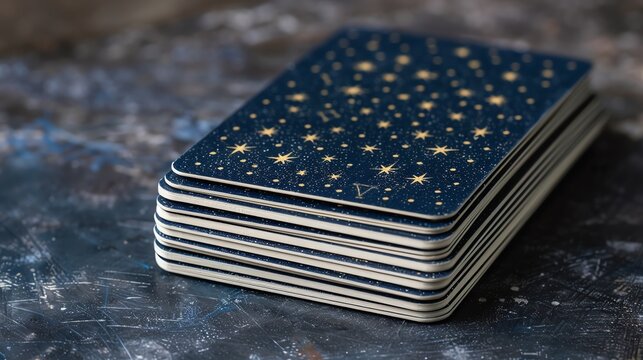 Enchanting Celestial Tarot Card Featuring Astrological Motifs and Zodiac Signs