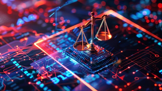 Scales of Justice in a Digital World, cyberpunk , digital law , technology , justice
