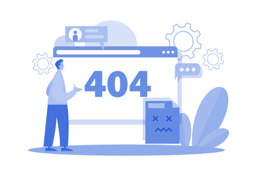 Page Not Found Illustration concept on white background