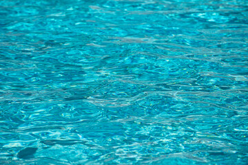 Background of water, surface blue swimming pool.