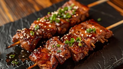 skewers of pork ribs