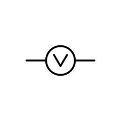 voltage meter line icon