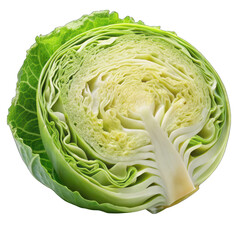 Obraz premium Slice of cabbage isolated on transparent background