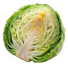 Obraz premium Slice of cabbage isolated on transparent background
