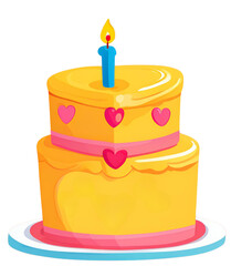 birthday cake with candles