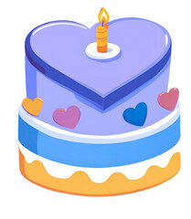 birthday cake with candles