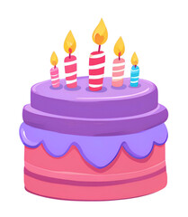 birthday cake with candle