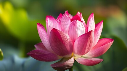 Fototapeta premium Lotus flower symbol of meditation, purity and strength.