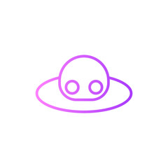 spaceship gradient icon