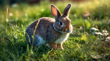 rabbit on the grass