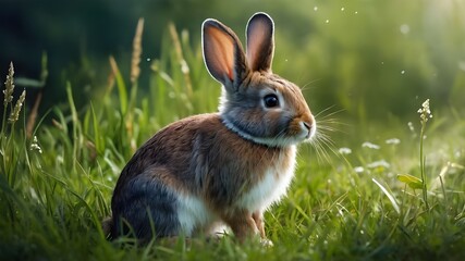 Fototapeta premium rabbit in the grass
