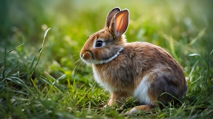 Fototapeta premium rabbit in the grass