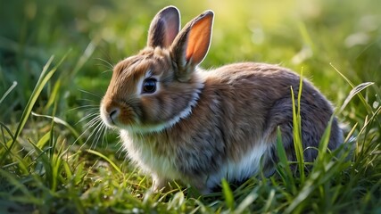 Fototapeta premium rabbit in the grass