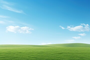 Obraz premium Clear lawn sky backgrounds landscape.