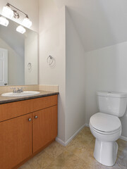 Modern residential bathroom interior