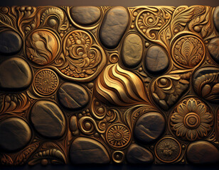 Rich Stone Texture Background with Intricate Patterns and Natural Colors