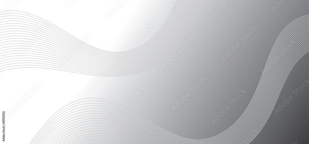 Poster abstract wave element for design. wave with lines created using blend vector illustration